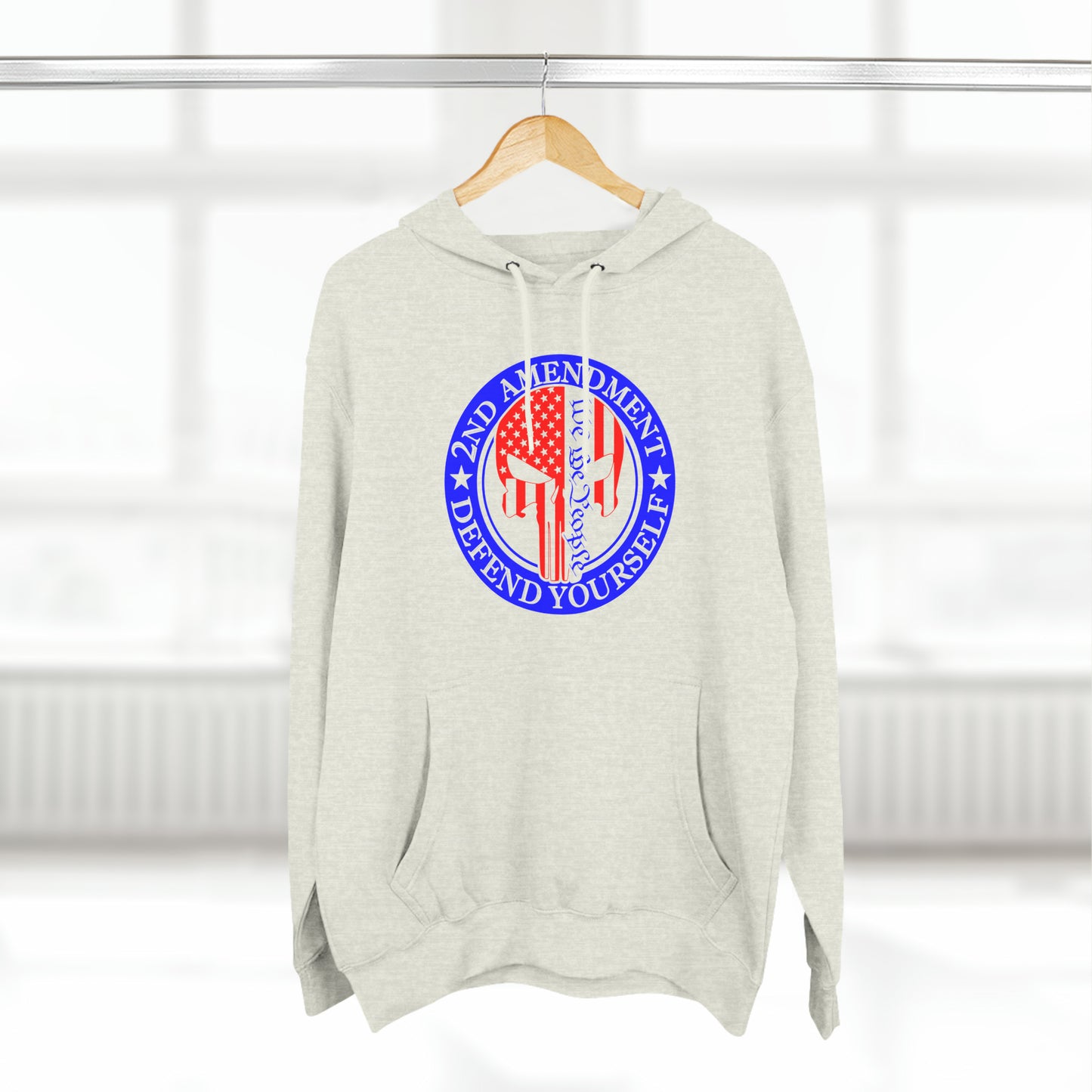 Punisher USA 2nd Amendment, Defend Yourself, We The People Fleece Hoodie