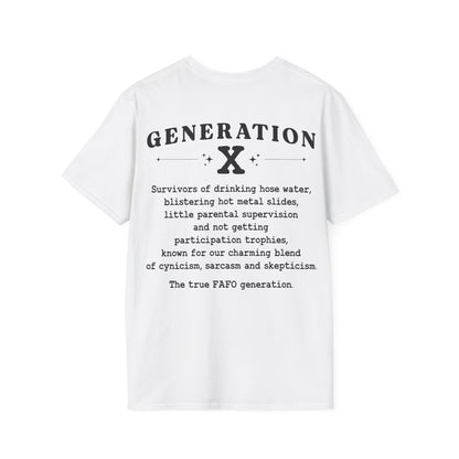 Generation X Softstyle T-Shirt Front and Back Print