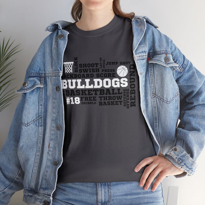EK Bulldogs Basketball CUSTOM JERSEY # Unisex Heavy Cotton Tee