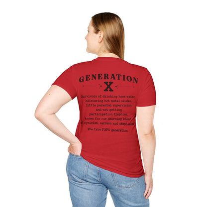 Generation X Softstyle T-Shirt Front and Back Print