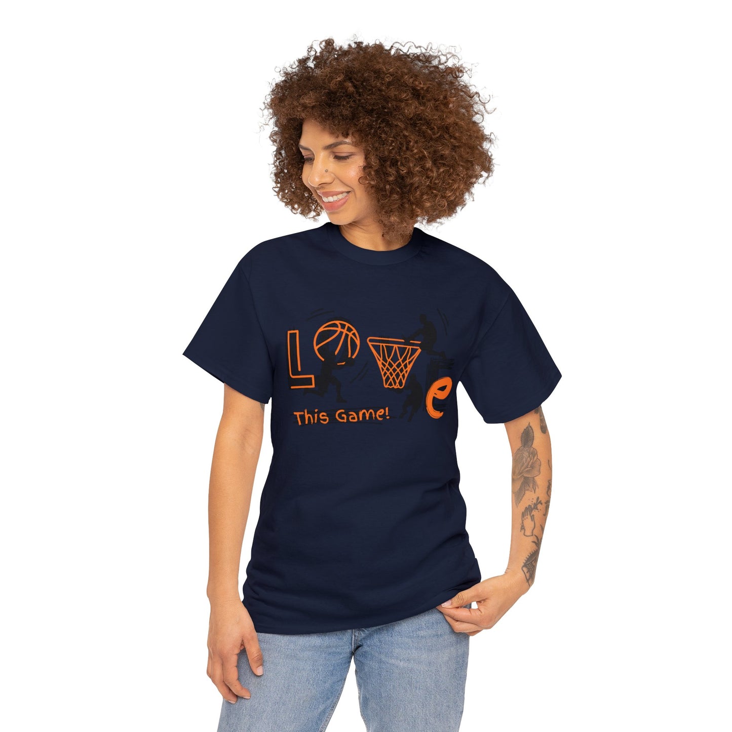 Love This Game Basketball Unisex Heavy Cotton Tee