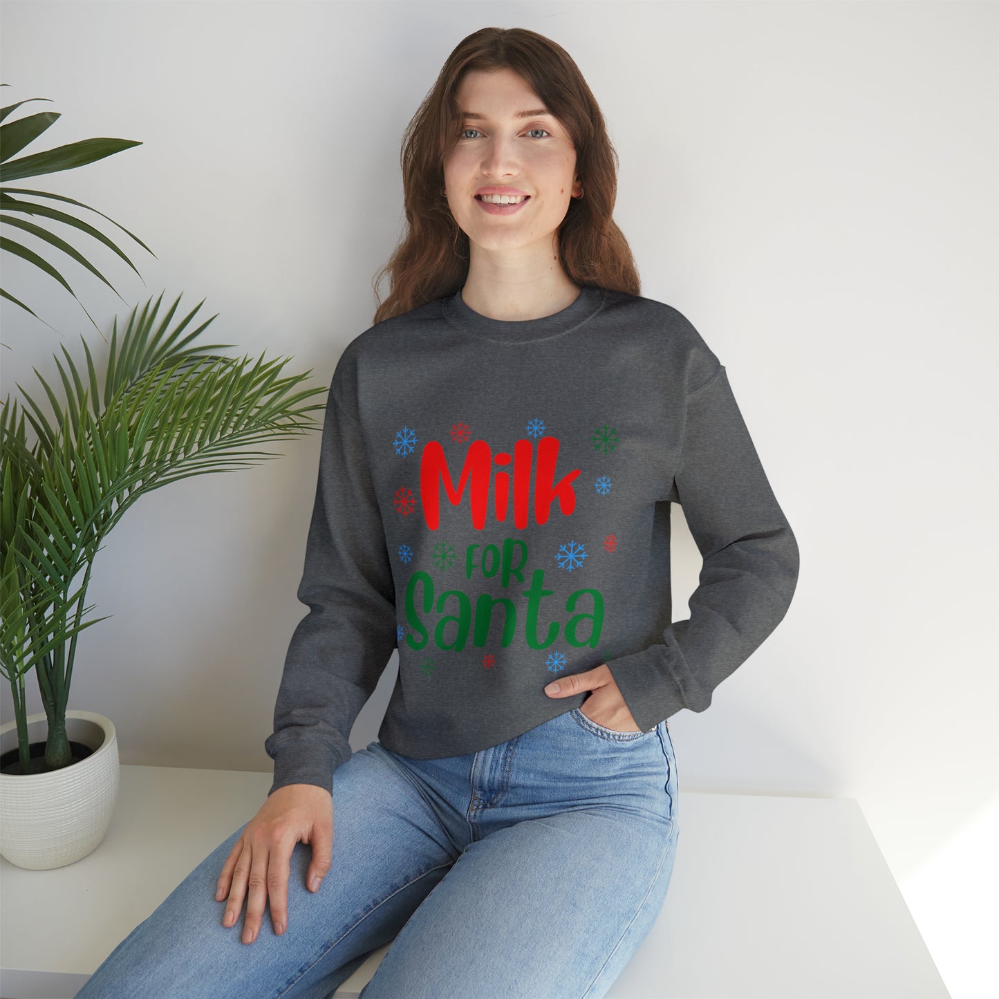 Milk for Santa Christmas Crewneck Sweatshirt