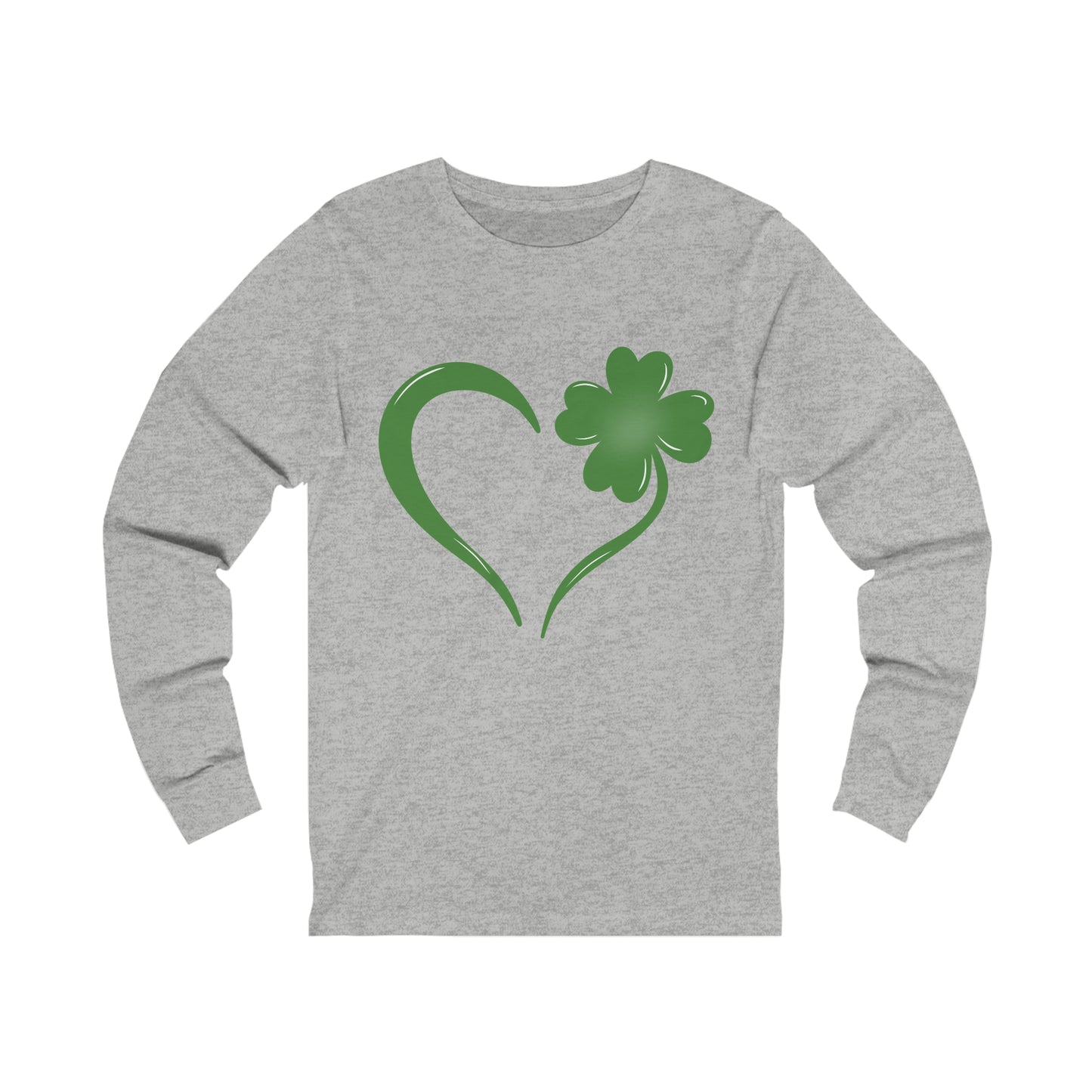 St Pattrick's Day Heart Unisex Jersey Long Sleeve Tee