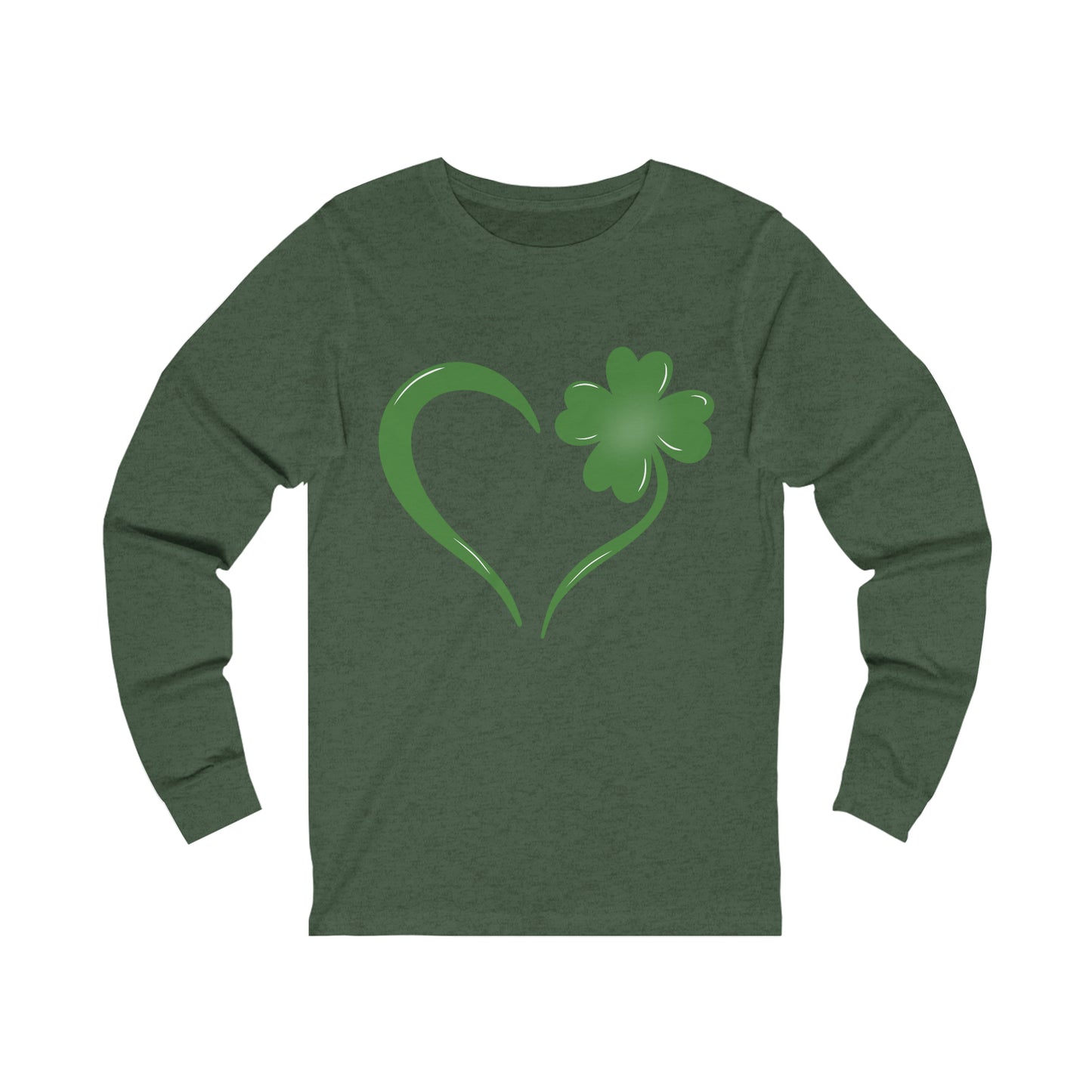 St Pattrick's Day Heart Unisex Jersey Long Sleeve Tee