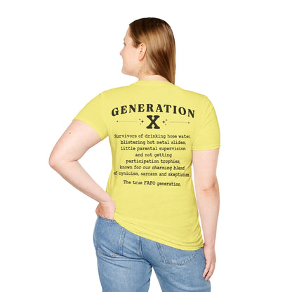 Generation X Softstyle T-Shirt Front and Back Print