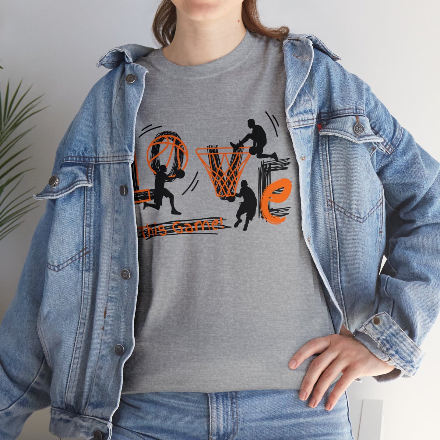 Love This Game Basketball Unisex Heavy Cotton Tee