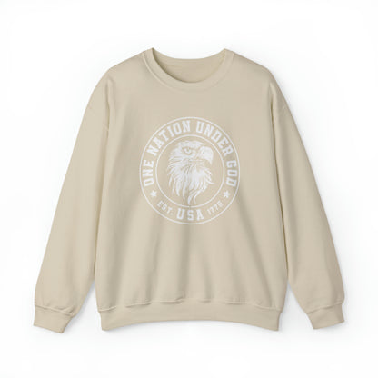 USA Sweatshirt One Nation Under God Unisex Heavy Blend™ Crewneck Sweatshirt