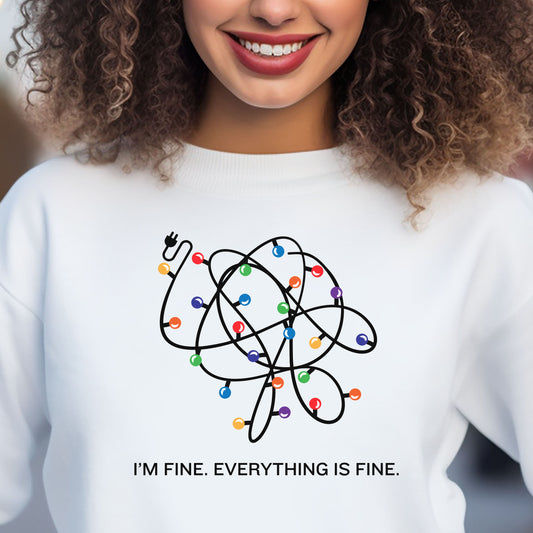 I'm fine, everything is fine Christmas Sweater