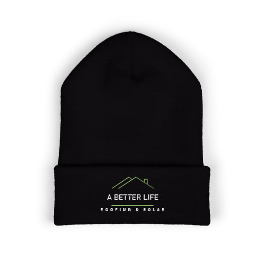 A Better Life Roofing & Solar Embroidered Classic Cuffed Beanie - Cozy Winter Hat, Perfect Gift, Casual Style, Outdoor Essential, Personalized Fashion