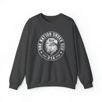 USA Sweatshirt One Nation Under God Unisex Heavy Blend™ Crewneck Sweatshirt
