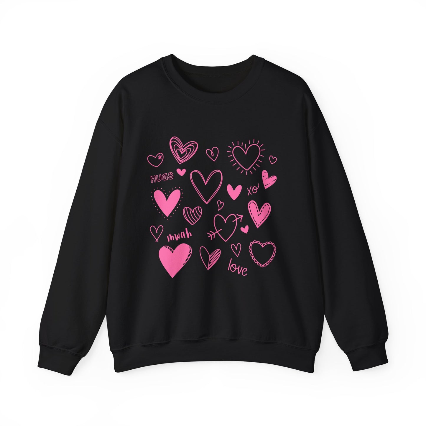 Love Hearts Valentines Day Sweatshirt, Valentine Shirts for women and girls, Valentines Day Gifts for Mom