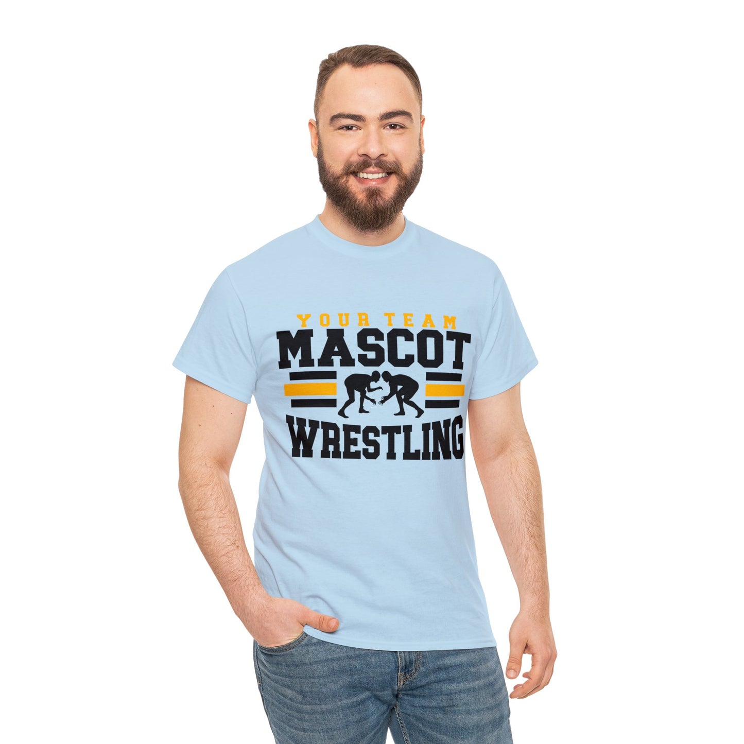 Custom School and Mascot WRESTLING T-Shirt