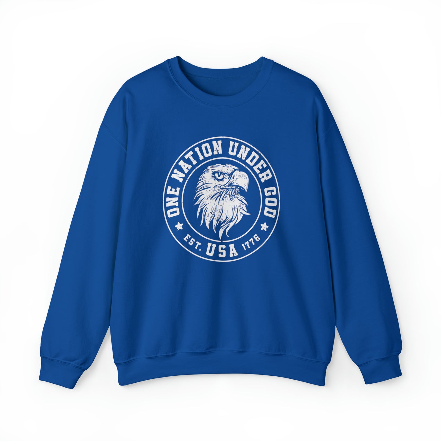USA Sweatshirt One Nation Under God Unisex Heavy Blend™ Crewneck Sweatshirt