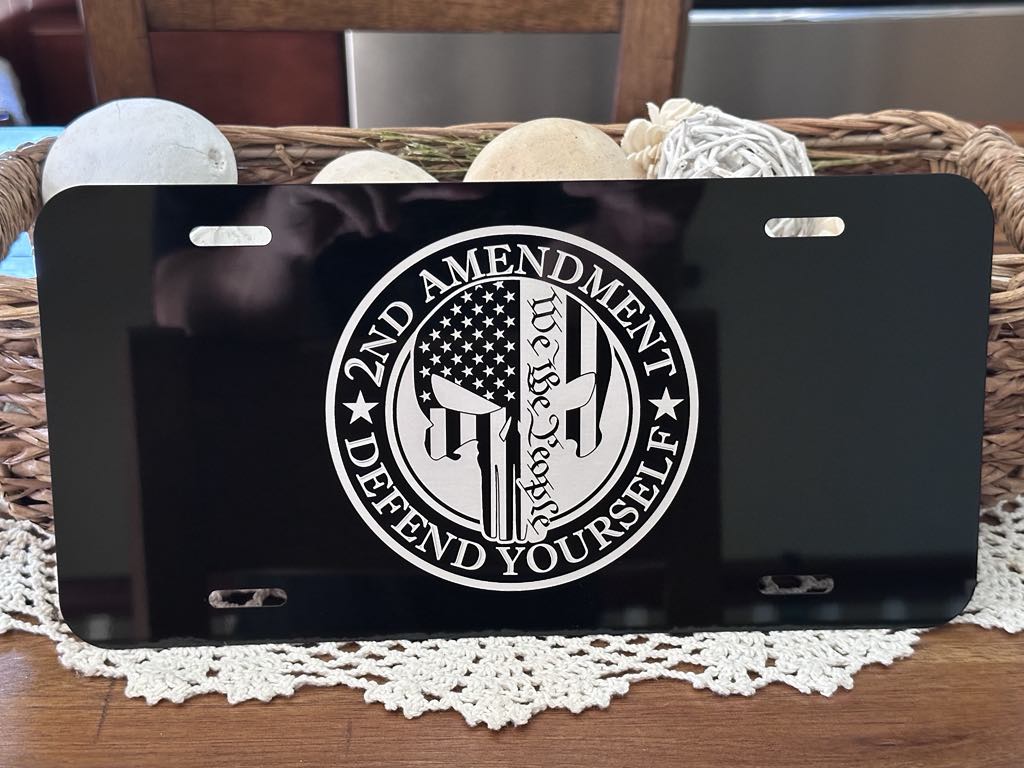 Custom Metal License Plate Laser Etched