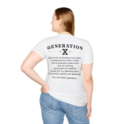 Generation X Softstyle T-Shirt Front and Back Print