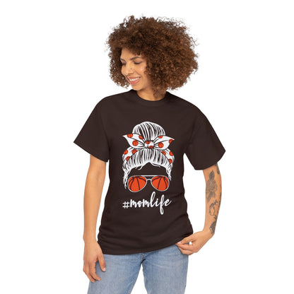 Mom Life Basketball Unisex Heavy Cotton Tee