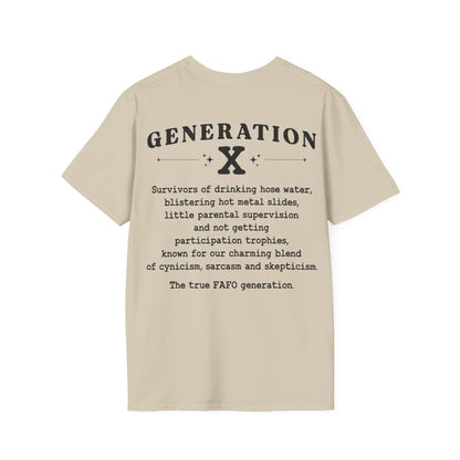 Generation X Softstyle T-Shirt Front and Back Print