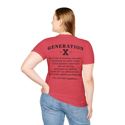 Generation X Softstyle T-Shirt Front and Back Print