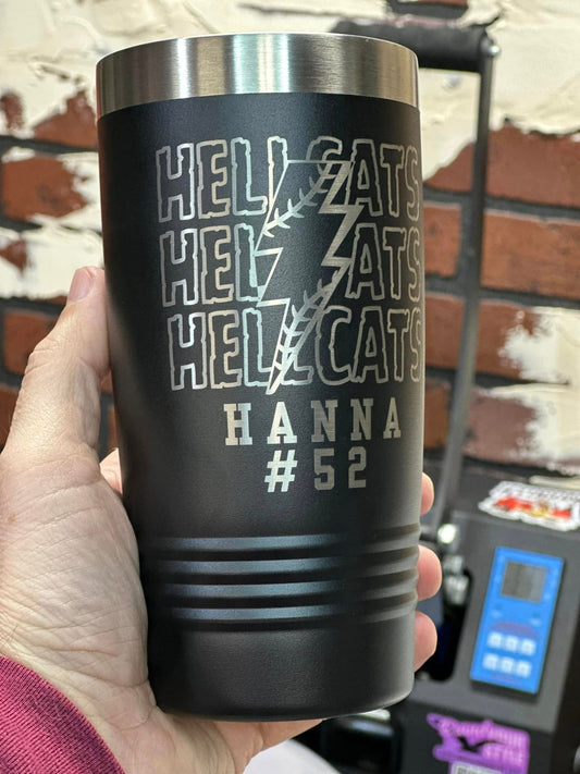Millwood Hellcats Baseball 20 oz Tumbler