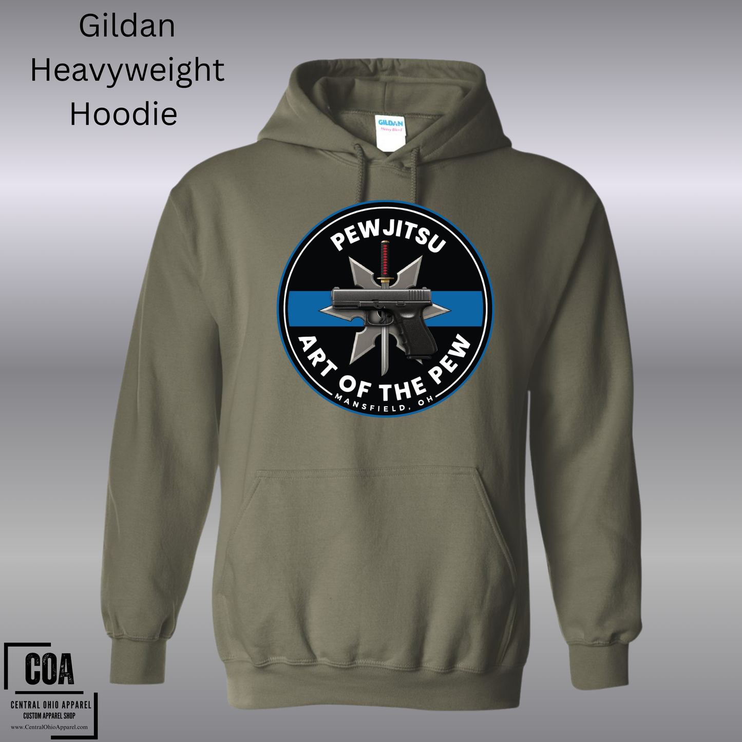 PEWJITSU Gildan Heavy Blend Hoodie 18500