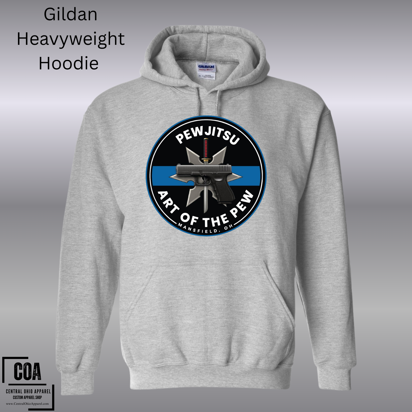 PEWJITSU Gildan Heavy Blend Hoodie 18500
