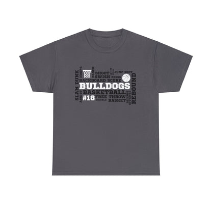 EK Bulldogs Basketball CUSTOM JERSEY # Unisex Heavy Cotton Tee