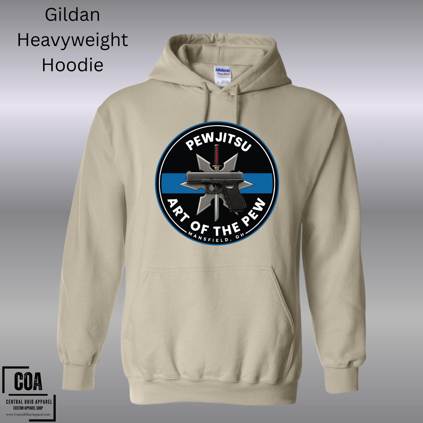 PEWJITSU Gildan Heavy Blend Hoodie 18500