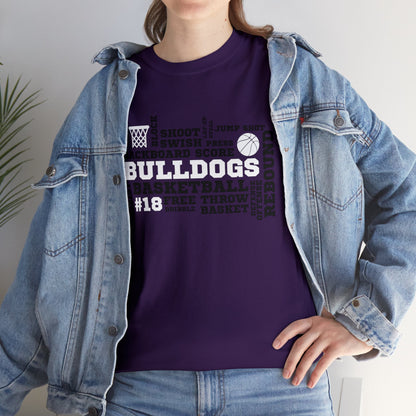 EK Bulldogs Basketball CUSTOM JERSEY # Unisex Heavy Cotton Tee