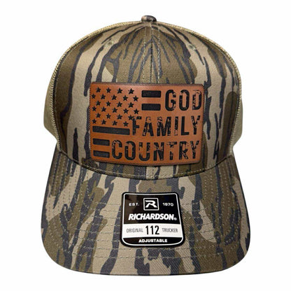 GOD Family Country American Flag Hats