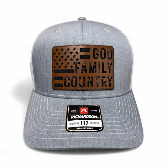 GOD Family Country American Flag Hats