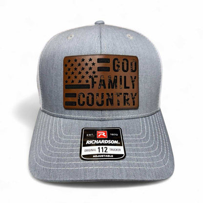 GOD Family Country American Flag Hats