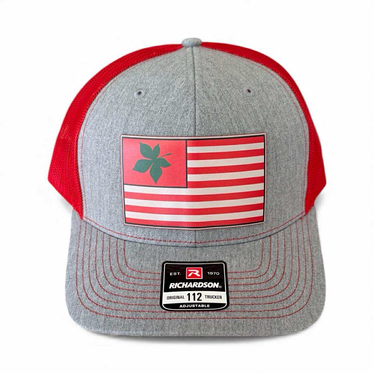 Ohio State Buckeye Leaf Flag UV Printed Patch