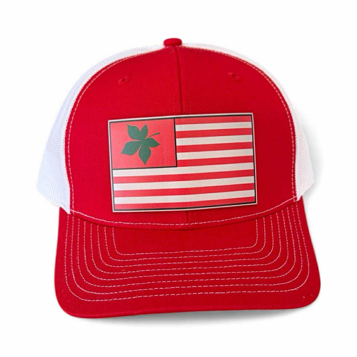 Ohio State Buckeye Leaf Flag UV Printed Patch