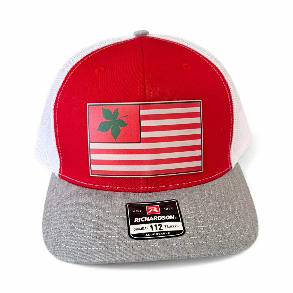 Ohio State Buckeye Leaf Flag UV Printed Patch