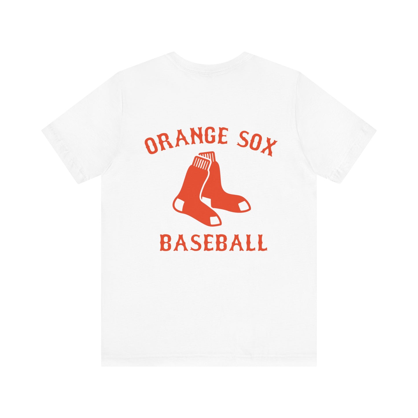 Orange Sox Front/Back Design Unisex Jersey Short Sleeve Tee