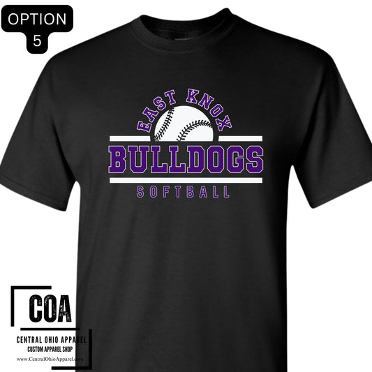 East Knox Bulldogs Softball Designs