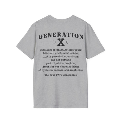 Generation X Softstyle T-Shirt Front and Back Print