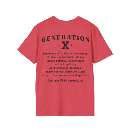 Generation X Softstyle T-Shirt Front and Back Print