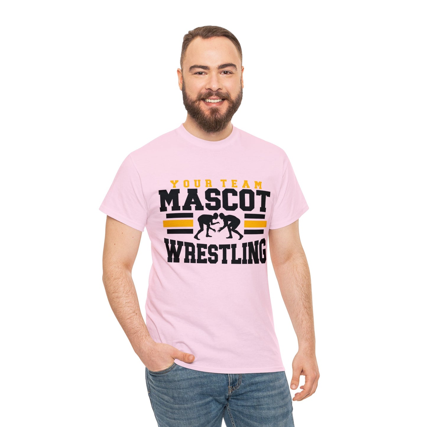 Custom School and Mascot WRESTLING T-Shirt