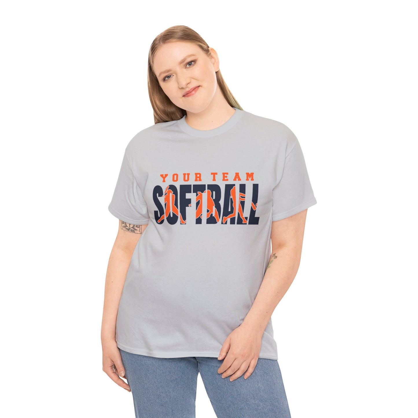 Custom School and Mascot SOFTBALL T-Shirt