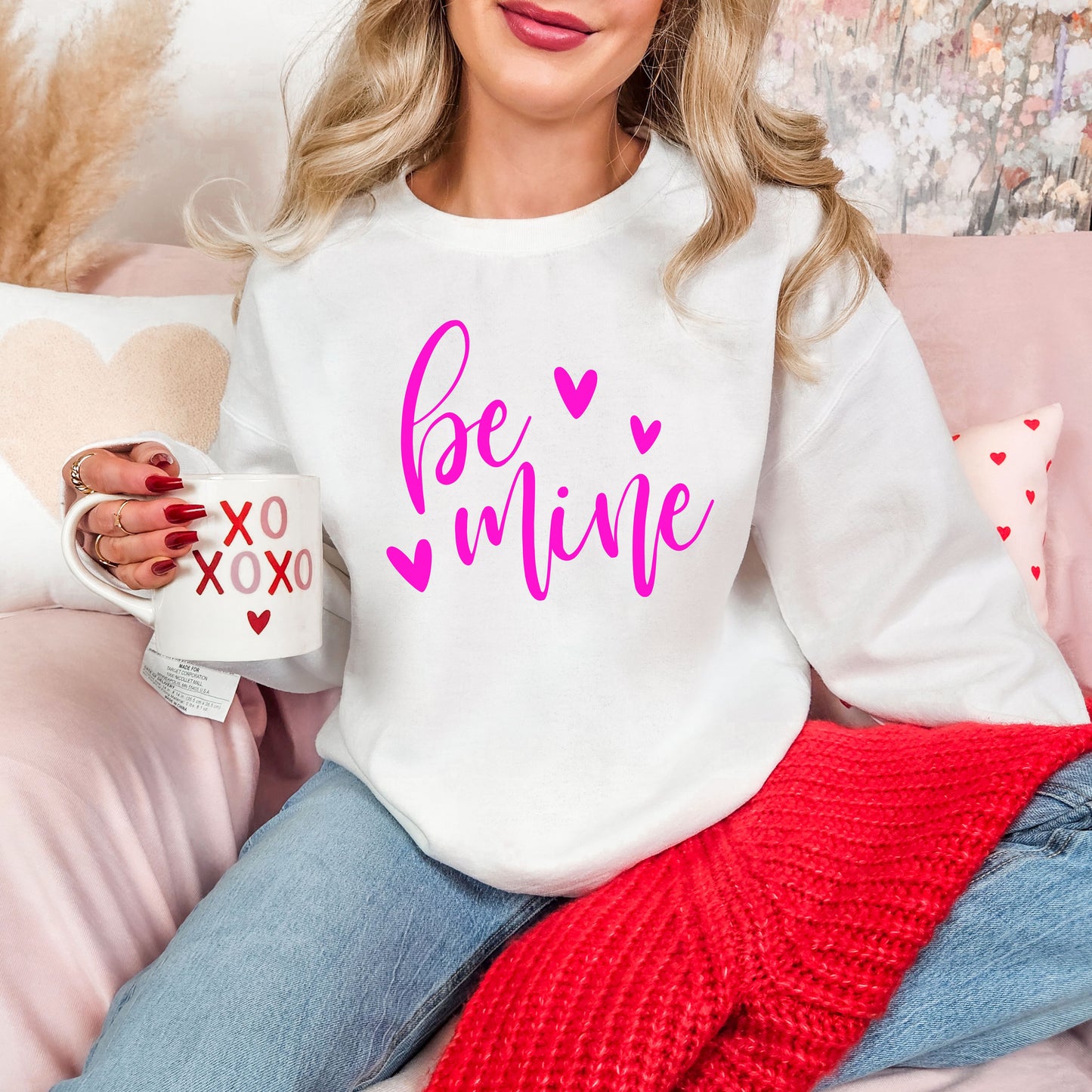 Be Mine Valentines Day Sweatshirt, Valentine Shirts for women and girls, Valentines Day Gifts for Mom