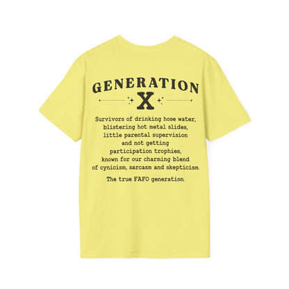 Generation X Softstyle T-Shirt Front and Back Print
