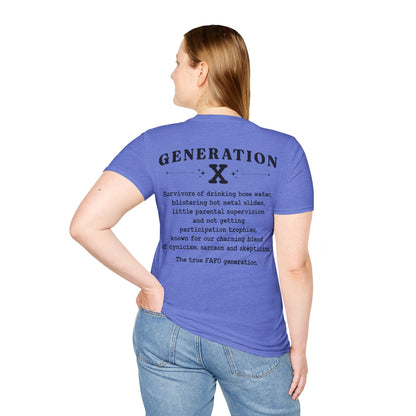 Generation X Softstyle T-Shirt Front and Back Print
