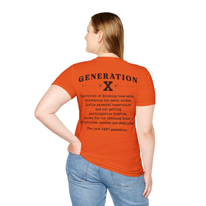 Generation X Softstyle T-Shirt Front and Back Print