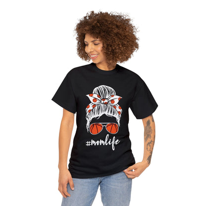 Mom Life Basketball Unisex Heavy Cotton Tee