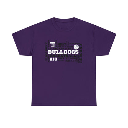 EK Bulldogs Basketball CUSTOM JERSEY # Unisex Heavy Cotton Tee