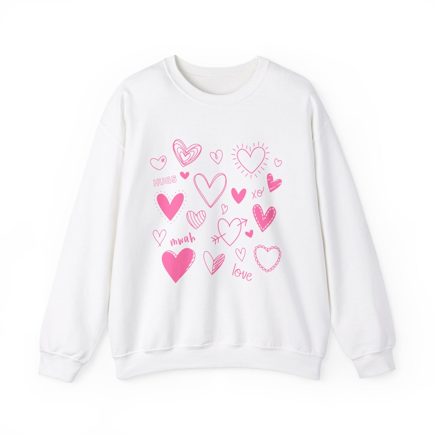 Love Hearts Valentines Day Sweatshirt, Valentine Shirts for women and girls, Valentines Day Gifts for Mom