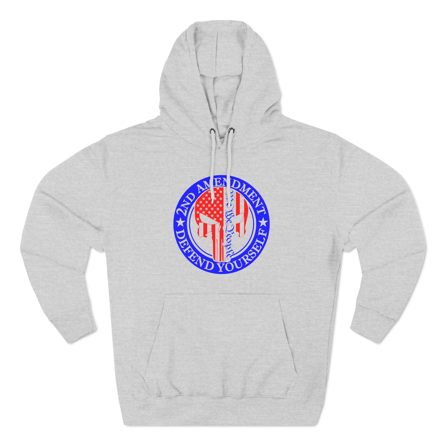 Punisher USA 2nd Amendment, Defend Yourself, We The People Fleece Hoodie
