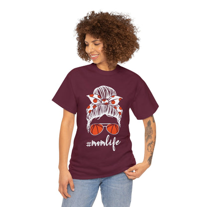 Mom Life Basketball Unisex Heavy Cotton Tee