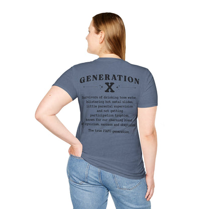 Generation X Softstyle T-Shirt Front and Back Print